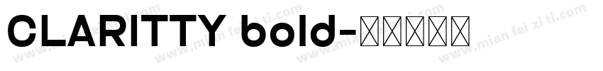 CLARITTY bold字体转换